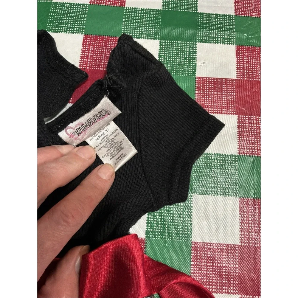 Youngland Christmas Dress 3T Black And Red Plaid Festive Holiday‎